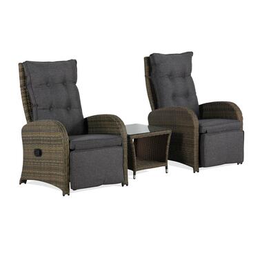 Bistroset 2 personen Wicker Grijs Garden Collections Detroit product