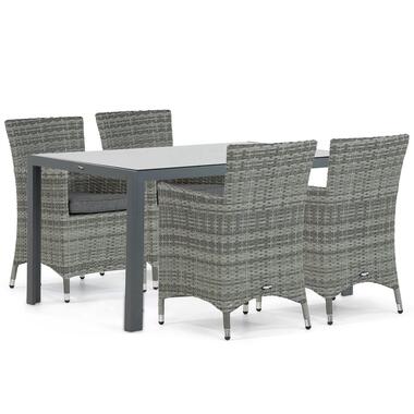 Tuinset 4 personen 150 cm Wicker Grijs Domani Furniture Miami/Venustas product