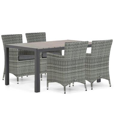 Tuinset 4 personen 155 cm Wicker Grijs Domani Furniture Miami/Young product