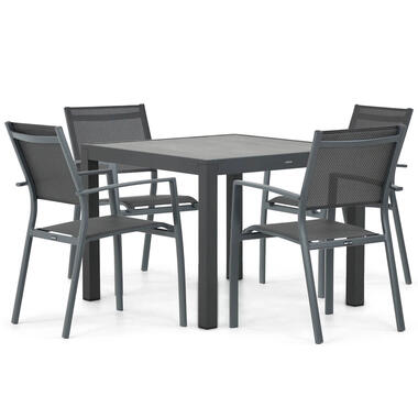 Tuinset 4 personen 95 cm Aluminium Grijs Lifestyle Garden Furniture product