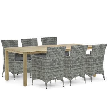 Tuinset 6 personen 210 cm Wicker Grijs Domani Furniture Miami/Weston product