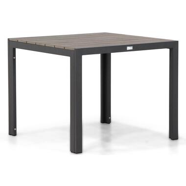 Dining Tuintafel vierkant 92 x 92 cm Aluminium/polywood Grijs Young product