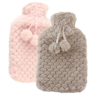 MARBEAUX Warmwaterkruik Set van 2 Stuks Kruik met Zachte Hoes Beige en Roze M... product