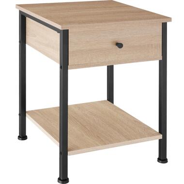 tectake Nachtkastje Bradford 40x40x55,5cm, Industrieel Licht Hout, Eiken Sonoma
