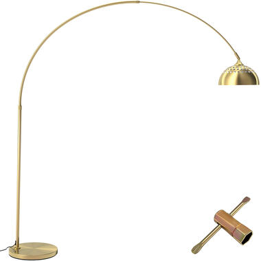 tectake Booglamp Arcus, staal, retro-stijl, 60W, Goud product