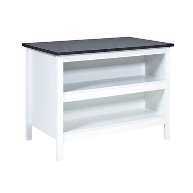 Hioshop Belisa dressoir keukenblok- 2 planken wit- grijs product