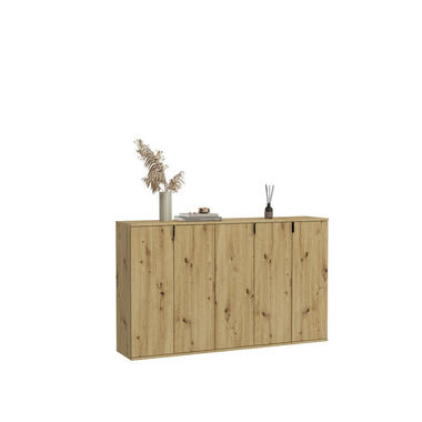 Hioshop ProjektX kommode 2+2+1 deuren 5 deuren eiken decor product