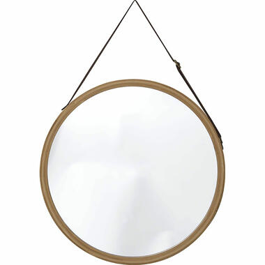 Tendance Wandspiegel - rond - bamboe - naturel - 38 x 38 cm product