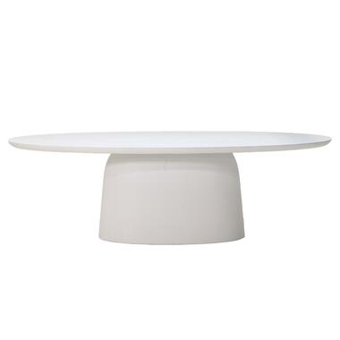 Tuintafel Ovaal - Wit Betonlook - 300x110x74cm - Myrna product