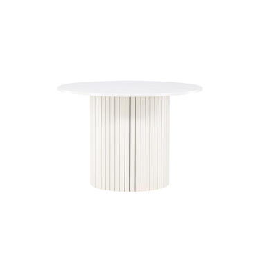 Eettafel Rond Wit 110cm - Fineer - Scandinavisch - Tafel Härön