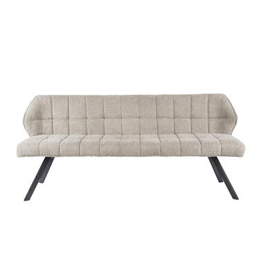 Eetkamerbank 2,5-Zits - Bouclé Taupe - 180x59x84cm - Raster product