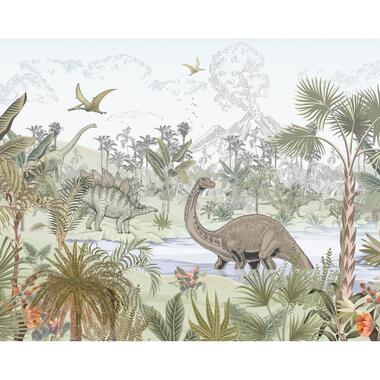 Sanders & Sanders fotobehang - dinosaurussen - groen - 350 x 279 cm - 950038 product