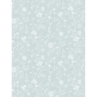 Sanders & Sanders behang - bloemetjes - vergrijsd mintgroen en wit product