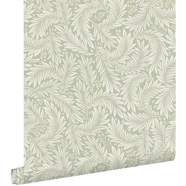 ESTAhome behang - bladeren - licht vergrijsd groen - 50 x 900 cm - 131142 product