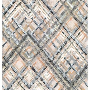 Livingwalls fotobehang - grafisch motief - grijs, beige en blauw grijs product