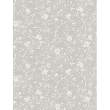 Sanders & Sanders behang - bloemetjes - beige en wit - 53 cm x 10 m - 640194 product