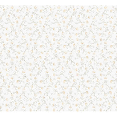 Sanders & Sanders behang - bloemetjes - wit en geel - 53 cm x 10 m - 640186 product