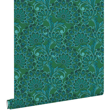 ESTAhome behang - vintage bloemen - donkergroen - 50 x 900 cm - 131090 product