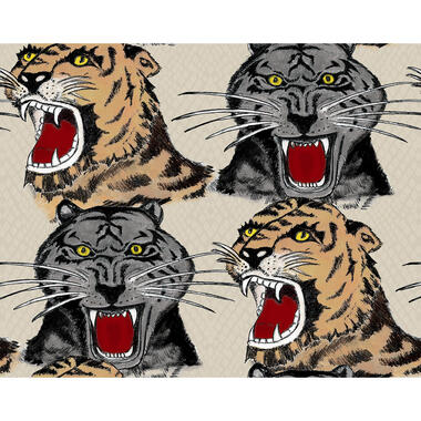 Walls4You behang - tijgers - beige, bruin en zwart - 53 cm x 10 m - 640123 product