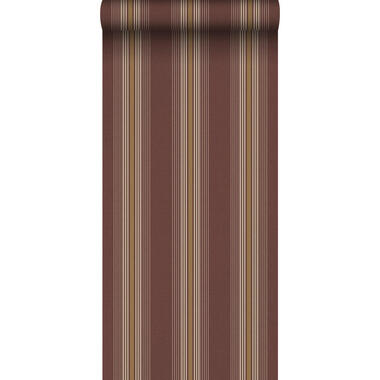 Sanders & Sanders behang - strepen - bordeaux rood en beige - 53 cm x 10 m product
