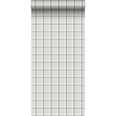 Sanders & Sanders behang - ruiten - beige, grijs en wit - 53 cm x 10 m - 640358 product