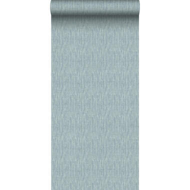 Sanders & Sanders behang - linnenstructuur - turquoise - 53 cm x 10 m - 640208 product
