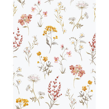 Sanders & Sanders behang - bloemen - wit, terracotta en geel - 53 cm x 10 m product