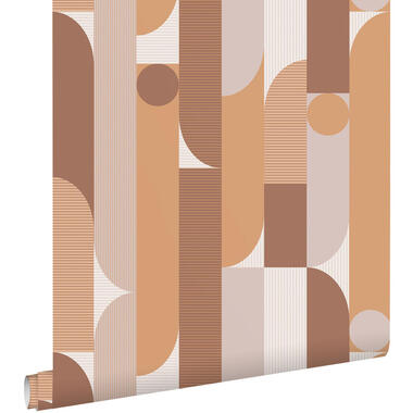 ESTAhome behang - geometrische vormen - lichtbruin - 50 x 900 cm - 131060 product