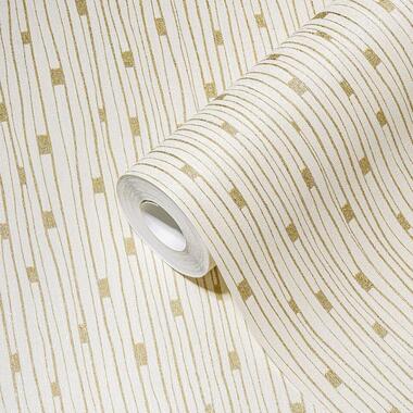 A.S. Création behang - terrazzo - crème en goud - 53 cm x 10.05 m - AS-388223 product