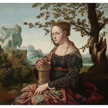 Sanders & Sanders fotobehang - Maria Magdalena van Jan van Scorel - bruin product