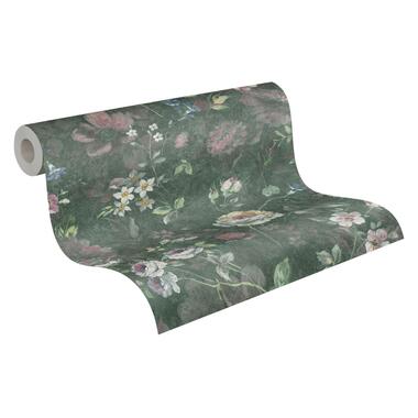 A.S. Création behang - bloemen - groen, wit en roze - 53 cm x 10,05 m - AS product