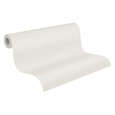 A.S. Création behang - stof look - wit en crème - 53 cm x 10.05 m - AS-386664 product