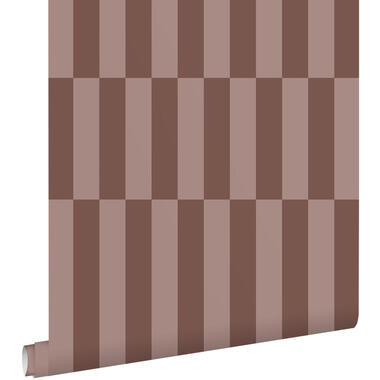 ESTAhome behang - strepen - bruin - 53 cm x 10.05 m - 131215 product
