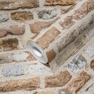 A.S. Création behang - steen - bruin, beige en grijs - 53 cm x 10.05 m - AS product