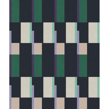 Masureel behang - geometrische vormen - groen - 53 cm x 10.05 m - 630747 product