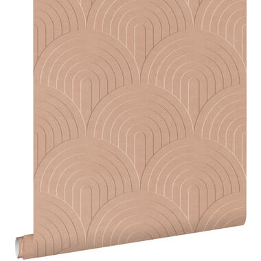 ESTAhome behang - 3D-motief - terracotta roze - 50 x 900 cm - 131110 product