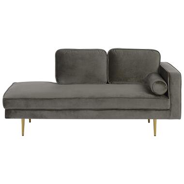 MIRAMAS - Chaise longue - Grijs - Rechterzijde - Fluweel product