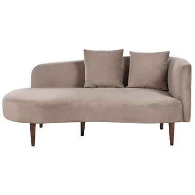 CHAUMONT - Chaise longue - Taupe - Rechterzijde - Fluweel product