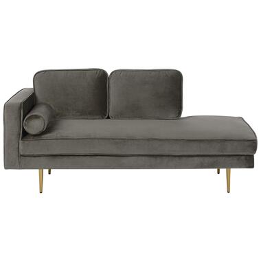 MIRAMAS - Chaise longue - Grijs - Linkerzijde - Fluweel product