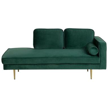 MIRAMAS - Chaise longue - Smaragdgroen - Rechterzijde - Fluweel product