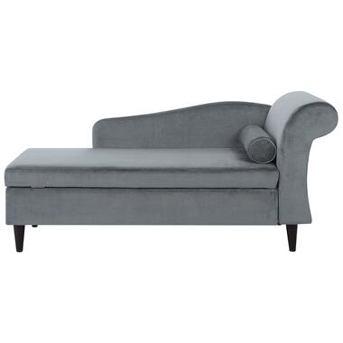 LUIRO - Chaise longue - Licht Grijs - Rechterzijde - Fluweel product