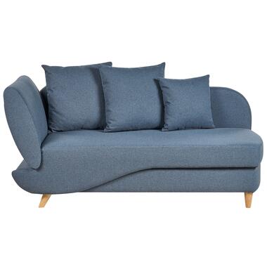 MERI II - Chaise longue met opbergruimte - Blauw - Links - Fluweel product