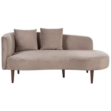 CHAUMONT - Chaise longue - Taupe - Linkerzijde - Fluweel product