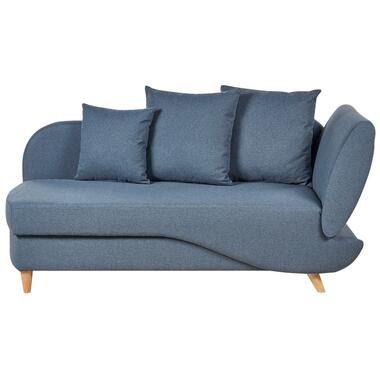 MERI II - Chaise longue met opbergruimte - Blauw - Rechts - Fluweel product