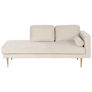 MIRAMAS - Chaise longue - Beige - Rechterzijde - Fluweel product