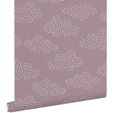 ESTAhome behang - wolkjes - paars - 50 x 900 cm - 131225 product