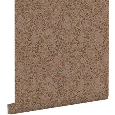 ESTAhome behang - bloemetjes - donker terracotta roze - 50 x 900 cm - 131231 product