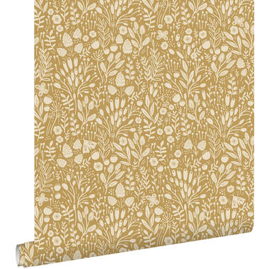 ESTAhome behang - bloemetjes - okergeel - 50 x 900 cm - 131252 product