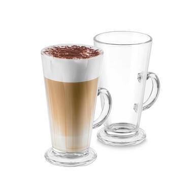 Latte Macchiato/koffie glazen - glas - 2x stuks - 280 ml product