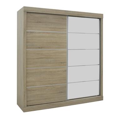 Interiax Kledingkast 'Mila' - Sonoma Eik - Schuifdeurkast - 197x182x52 cm product